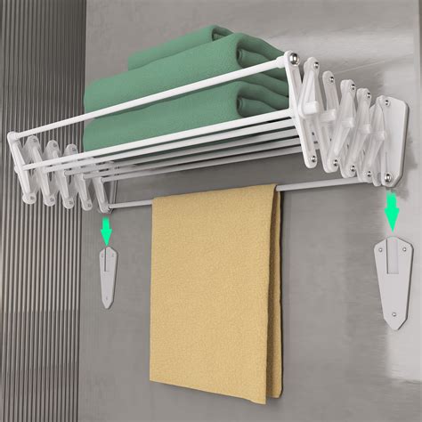 laundry hanger wall|folding wall mounted laundry rack.